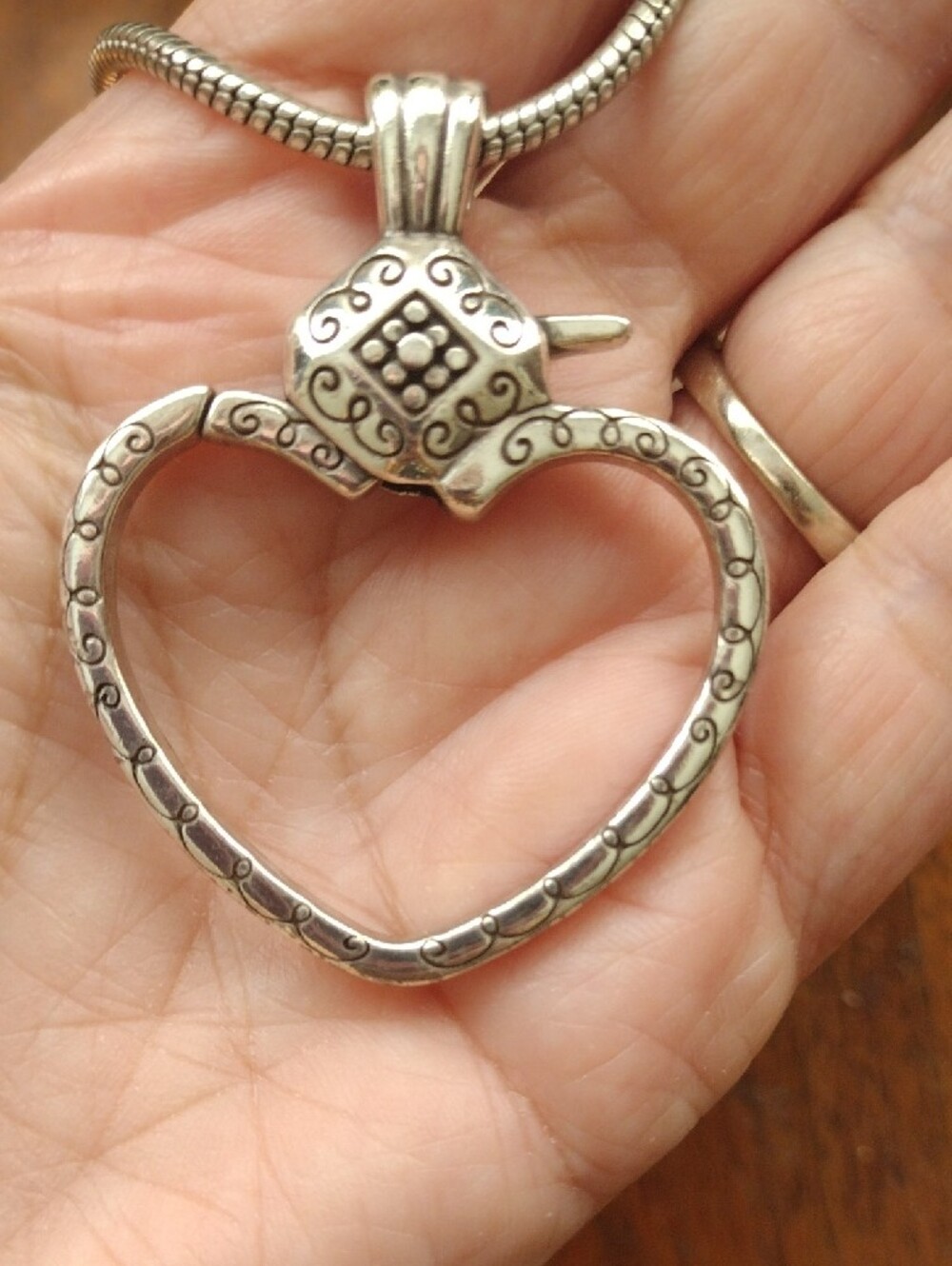 Brighton Heart Shaped Charm Holder Necklace - Picture 3 of 6